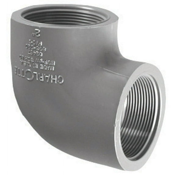 Charlotte Pipe 1/2 In. Female x Female Schedule 80 90 Deg. PVC Elbow (1/4 Bend)