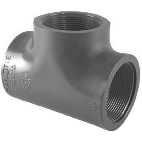 Charlotte Pipe PVC 08402 1000HA .5 in. PVC Schedule 80 T x T x T Tee