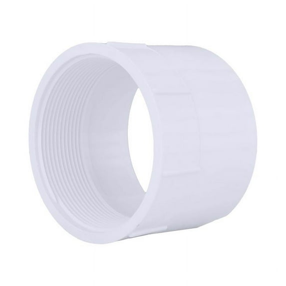 Charlotte Pipe PVC001011400 Pipe Adapter Schedule 40 4" Hub X 4" D FPT PVC