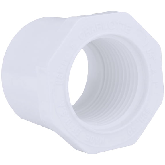 Charlotte Pipe Reducing Bushing 1-1/4 " X 1 " White Pvc Schedule 40