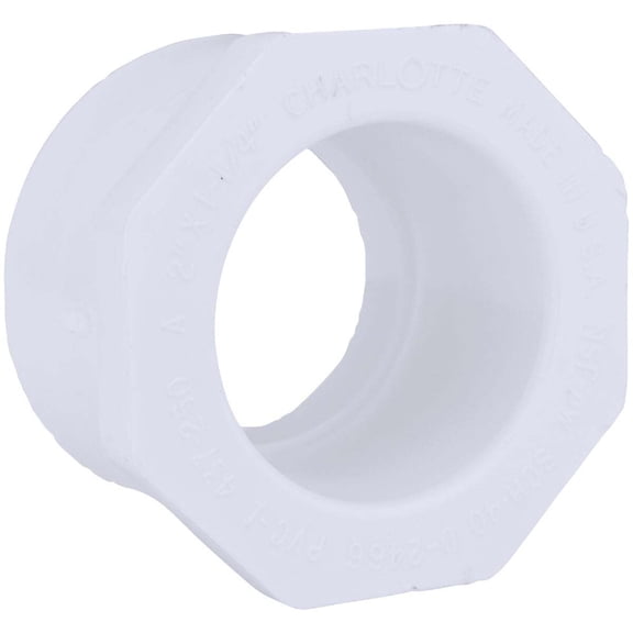 Charlotte Pipe Reducing Bushing 2 " X 1-1/4 " White Pvc Schedule 40