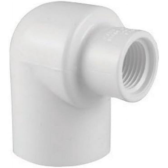 Charlotte Pipe Reducing Elbow PVC Schedule 40 - 1" x 3/4", White, 90 Degree Plumbing Elbow