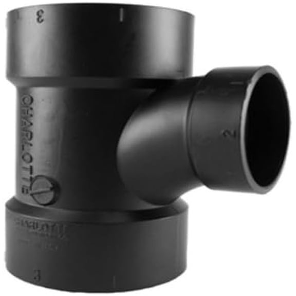 Charlotte Pipe Sanitary Tee Abs/Dwv 2 " X 1-1/2 " X 1-1/2 " Black
