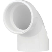 جدول أنابيب شارلوت 40 1 - 1 / 2 in. Hub T X 1 - 1 / 2 in. D Hub PVC 90 درجة الكوع