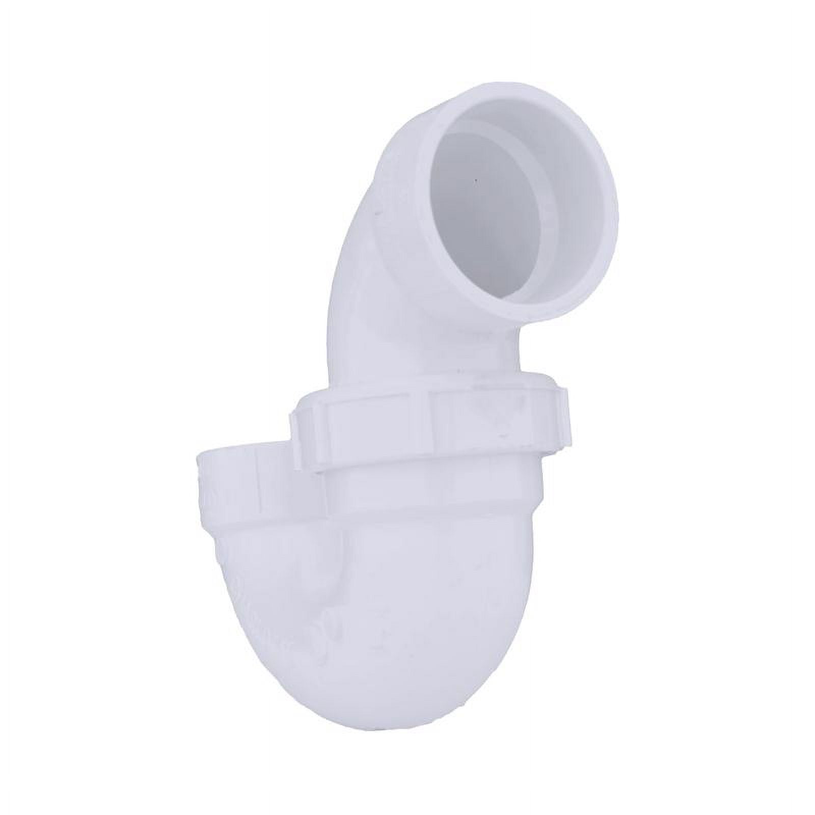 White PVC Schedule 40 P-Trap with Union, 1-1/2 inch