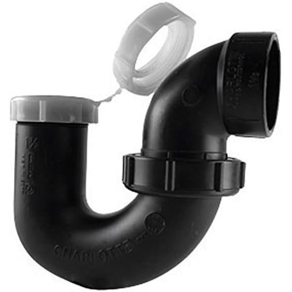 Charlotte Pipe Schedule 40 1-1/2 in. Slip x 1-1/2 in. Dia. Hub ABS P-Trap