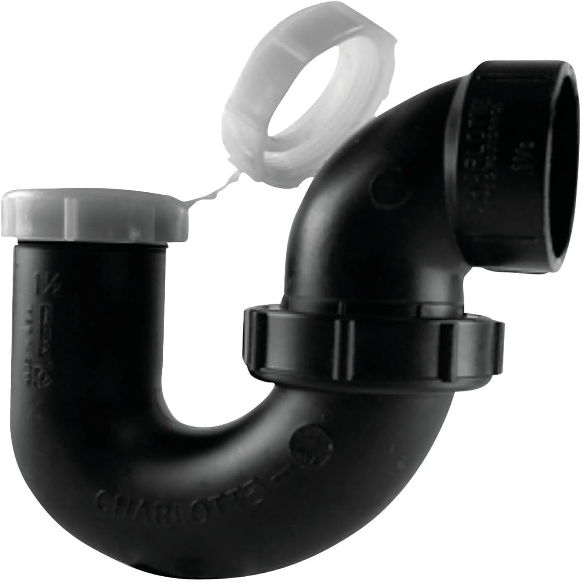 Charlotte Pipe Black ABS 1-1/2 in. P-Trap