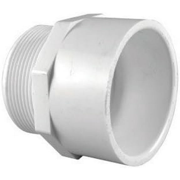 Charlotte Pipe Schedule 40 1-1/4 in. Slip x 1-1/4 in. Dia. MPT PVC Pipe Adapter - Case Of: 25; Each Pack Qty: 1;