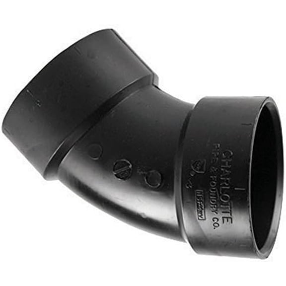 Charlotte Pipe Schedule 40 2 in. Hub x 2 in. Dia. Hub ABS Elbow