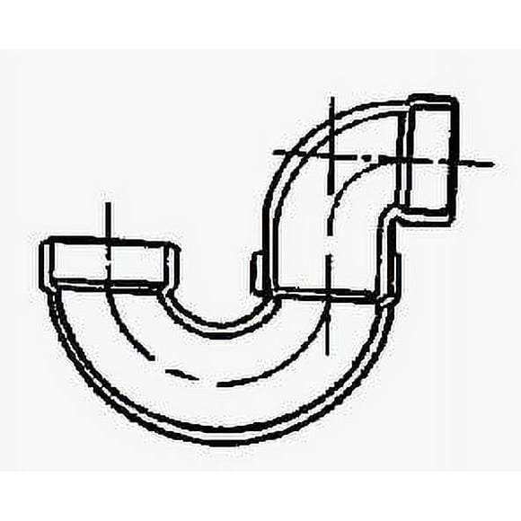 Charlotte Pipe Schedule 40 2 in. Hub x 2 in. Dia. Hub ABS P-Trap