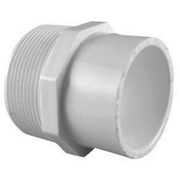 Charlotte Pipe Schedule 40 2 in. MPT T X 1-1/2 in. D Slip PVC Pipe Adapter