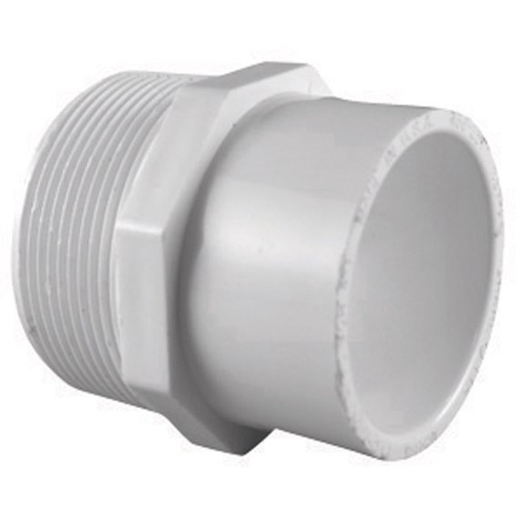 Charlotte Pipe Schedule 40 2 in. MPT T X 1-1/2 in. D Slip PVC Pipe Adapter