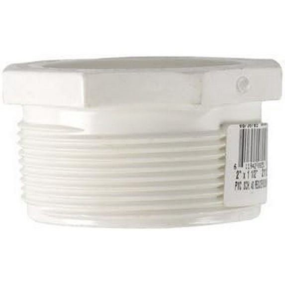 Charlotte Pipe Schedule 40 2 in. MPT x 1-1/2 in. Dia. FPT PVC Reducing Bushing