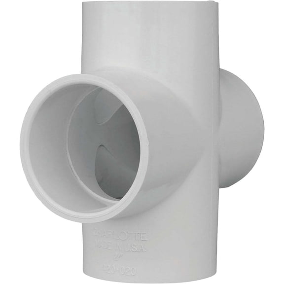 Charlotte Pipe Schedule 40 2 in. PVC Pipe Cross PVC 02410 1400HA