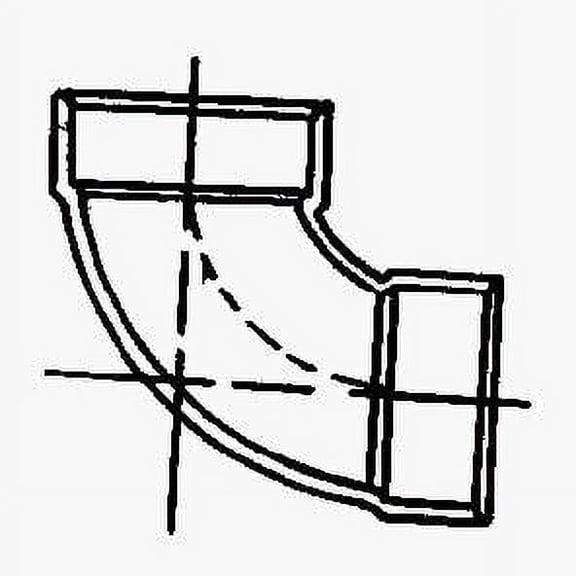Charlotte Pipe Schedule 40 3 in. Hub x 3 in. Dia. Hub ABS Elbow
