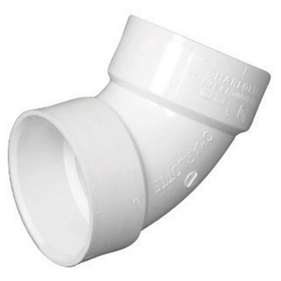 Charlotte Pipe Schedule 40 3 in. Hub x 3 in. Dia. Hub PVC Elbow