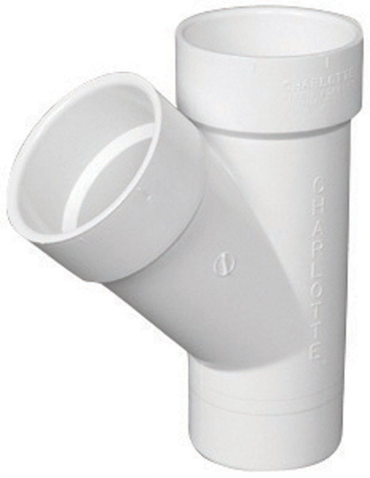 Charlotte Pipe Schedule 40 3 in. Hub x 3 in. Dia. Hub PVC Street Wye ...