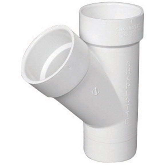 Charlotte Pipe Schedule 40 3 in. Hub x 3 in. Dia. Hub PVC Street Wye