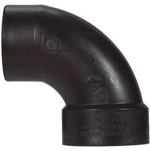 Charlotte Pipe Schedule 40 3 in. Hub x 3 in. Dia. Spigot ABS Elbow