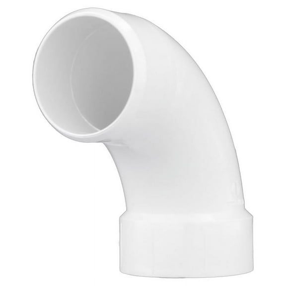 Charlotte Pipe Schedule 40 3 in. Spigot X 3 in. D Hub PVC 90 Degree Elbow 1 pk, Each