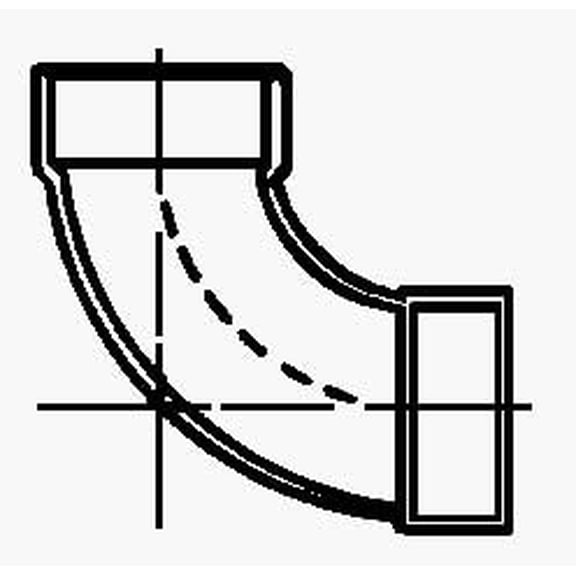 Charlotte Pipe Schedule 40 4 in. Hub x 4 in. Dia. Hub ABS Elbow