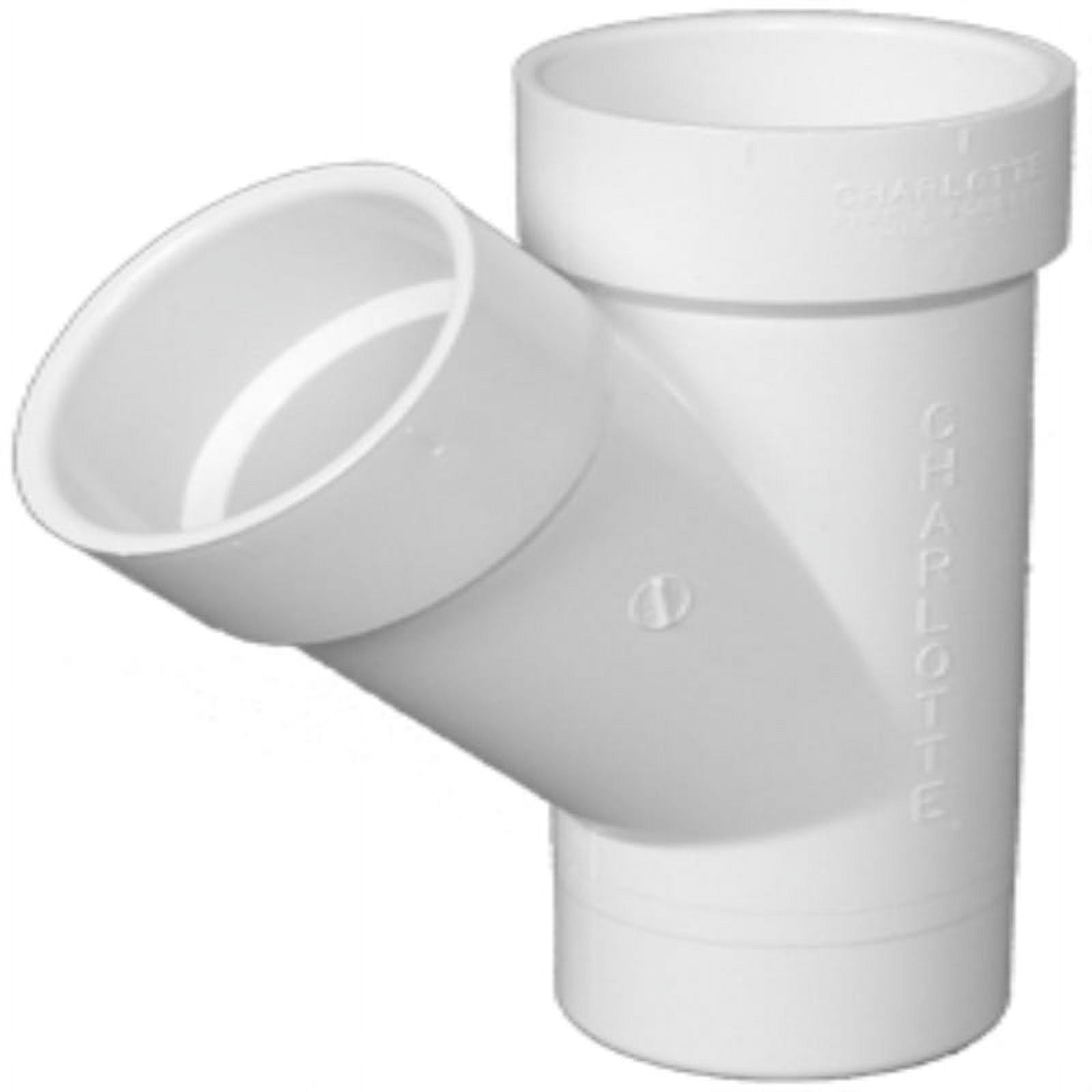 Charlotte Pipe Schedule 40 4 in. Hub x 4 in. Dia. Hub PVC Street Wye