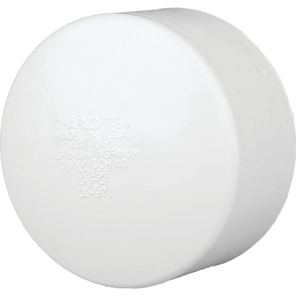 Charlotte Pipe Schedule 40 6 in. Hub x 2 in. Dia. MPT PVC Cap