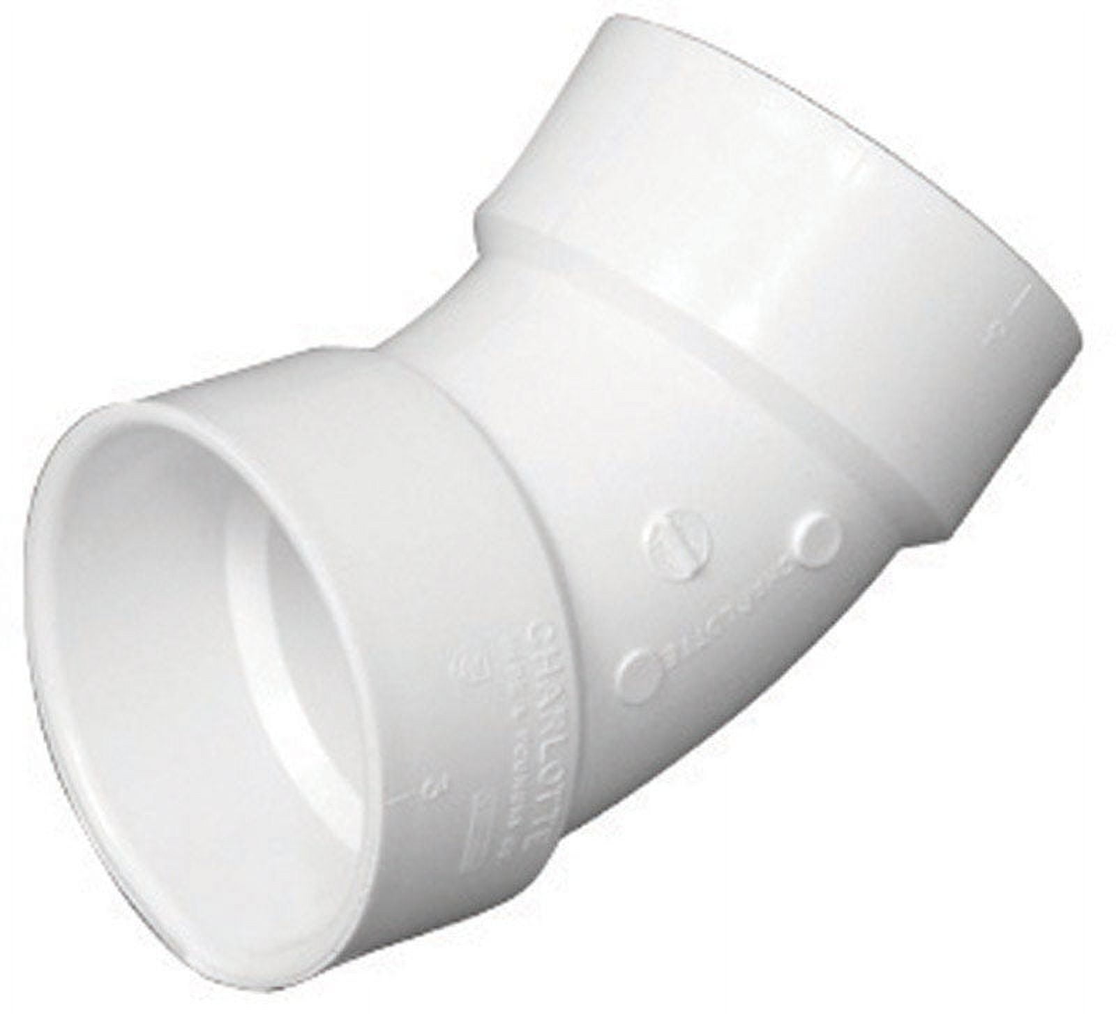 Charlotte Pipe Schedule 40 6 in. Hub x 6 in. Dia. Hub PVC 45 Degree ...