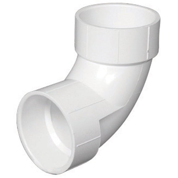 Charlotte Pipe Schedule 40 6 in. Hub x 6 in. Dia. Hub PVC Elbow