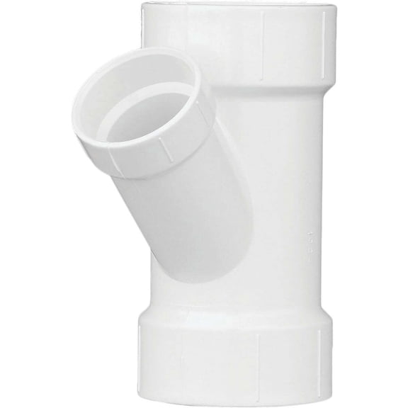 Charlotte Pipe Schedule 40 DWV PVC Reducing Wye, 3 x 3 x 2-In.