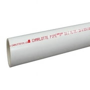 Charlotte Pipe Schedule 40 PVC Pipe 1-1/2 in. D X 5 ft. L Plain End 330 psi
