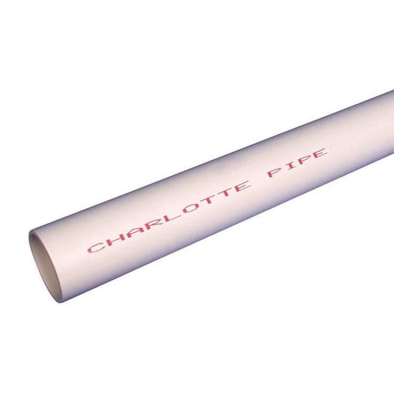 Charlotte Pipe 4880159 1 in. Dia. x 5 ft. Plain End Schedule 40 Pipe, 450 PSI