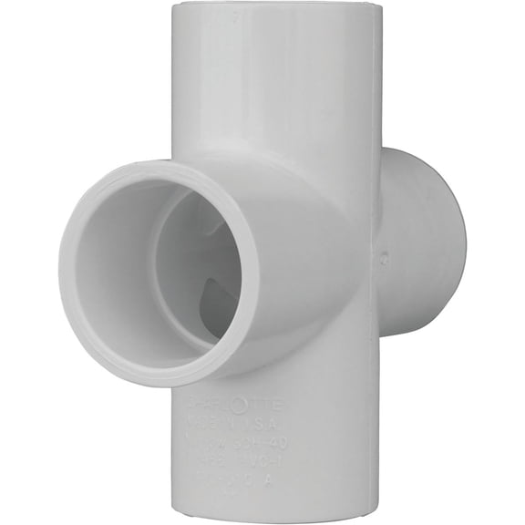 Charlotte Pipe Schedule 40 PVC Pipe Cross - Pack of 6