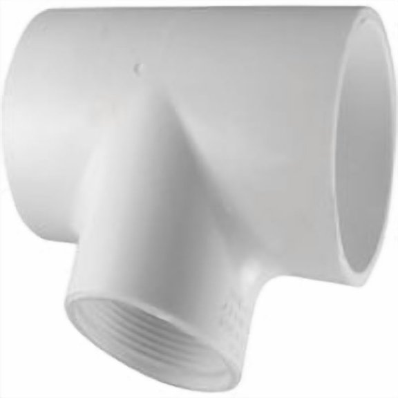 Charlotte Pipe Schedule 40 Pressure Solvent X Threaded Tee - Pack of 2 Bulk Value Case