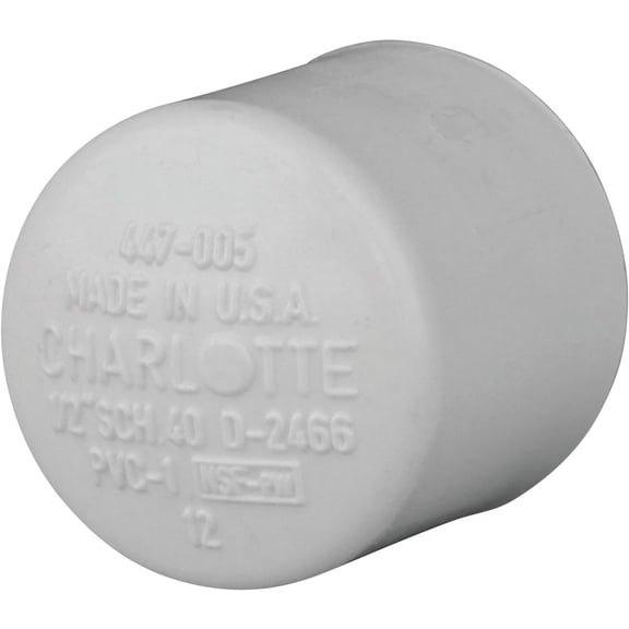 Charlotte Pipe Schedule 40 Slip PVC Cap - Pack of 6