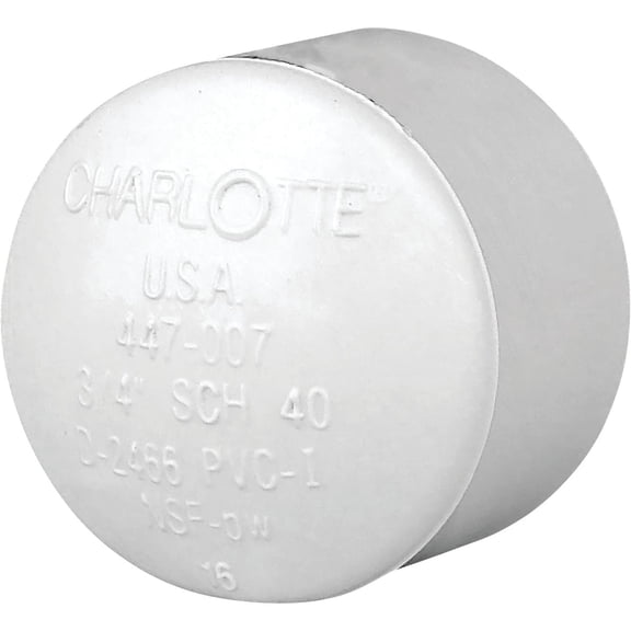 Charlotte Pipe Schedule 40 Slip PVC Cap - Pack of 8