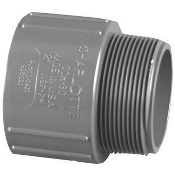 Charlotte Pipe Schedule 80 1-1/2 in. Slip x 1-1/2 in. Dia. MPT PVC Adapter