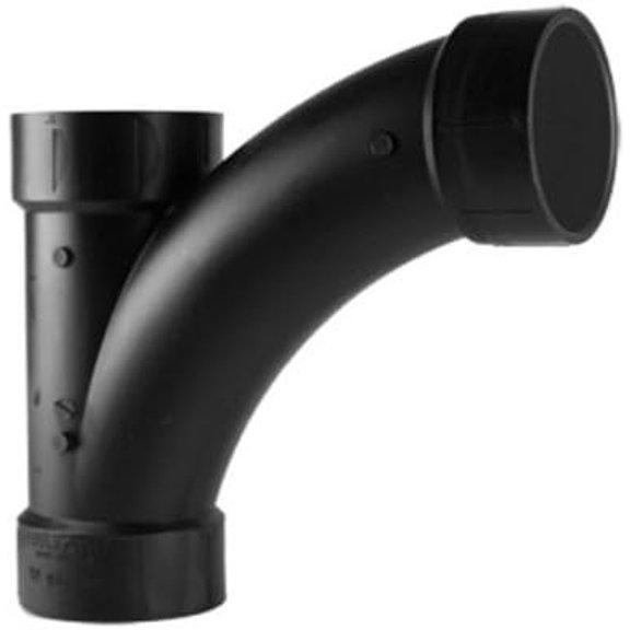 Charlotte Pipe Tee Wye Abs/Dwv 4 " Black