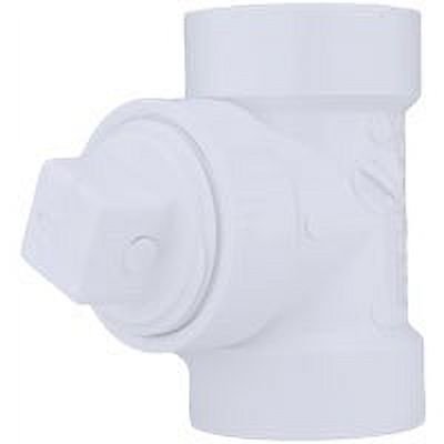 Charlotte Pipe Test Tee with Hex Plug, Case of 2