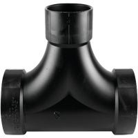 Charlotte Pipe Two-Way ABS Cleanout Tee, Case of 4
