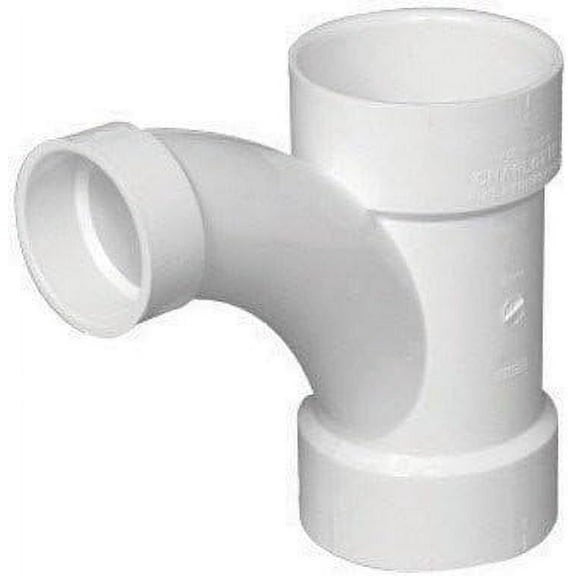 Charlotte Pipe PVC DWV Wye Fitting - 4" x 4" x 2" - Multicolor