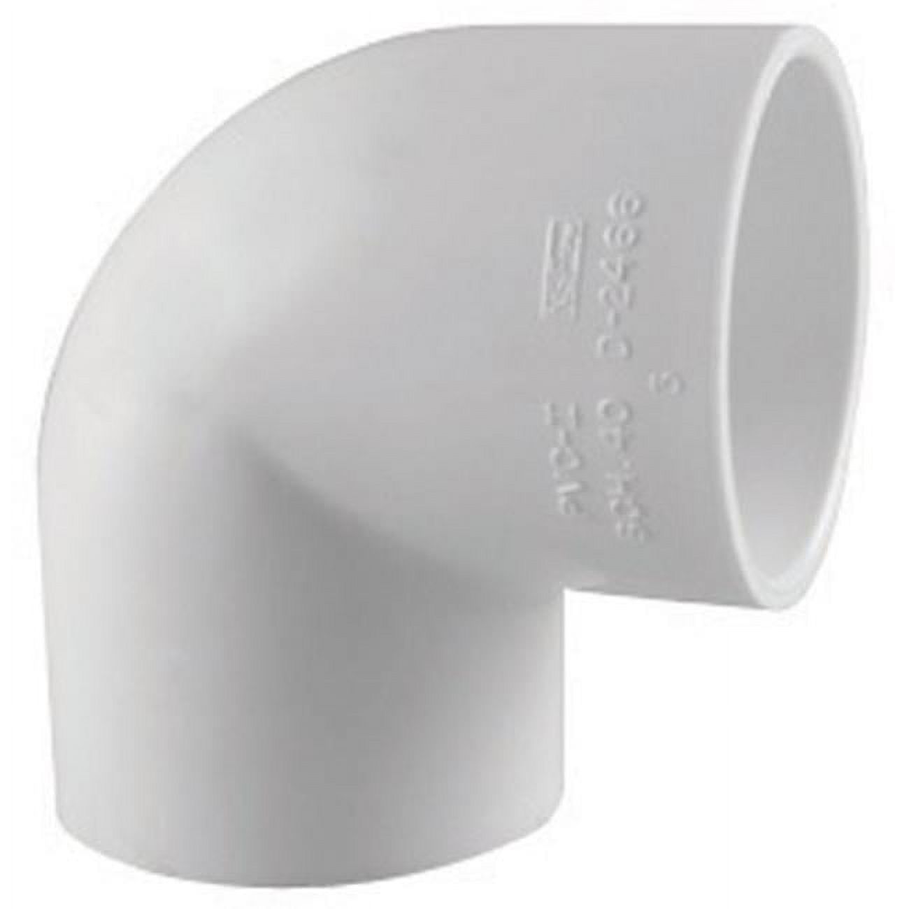 Charlotte Pipe & Found PVC 02301 0600 Pvc 90 Degree Elbow White  1/2"