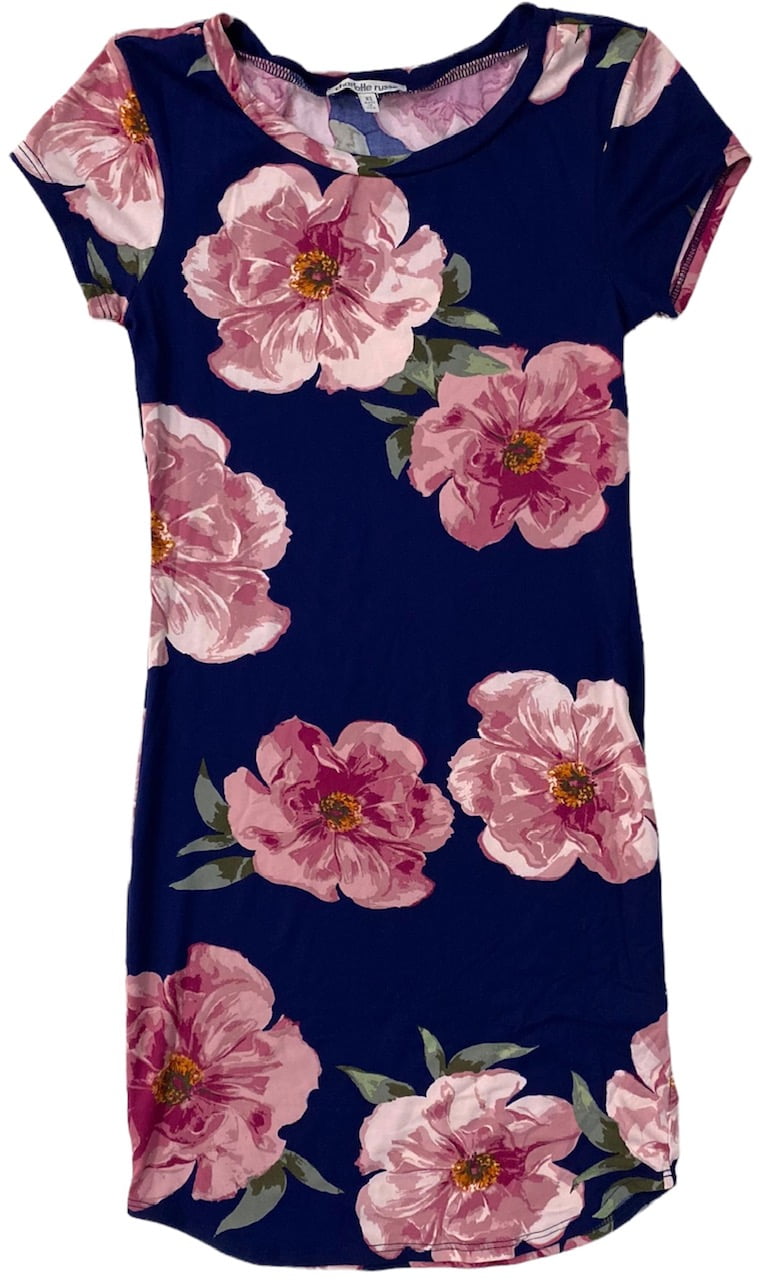 Charlotte Russe Women's Bodycon Pink Floral Navy Blue Dress (Medium) -  Walmart.com, image size:767x1280
