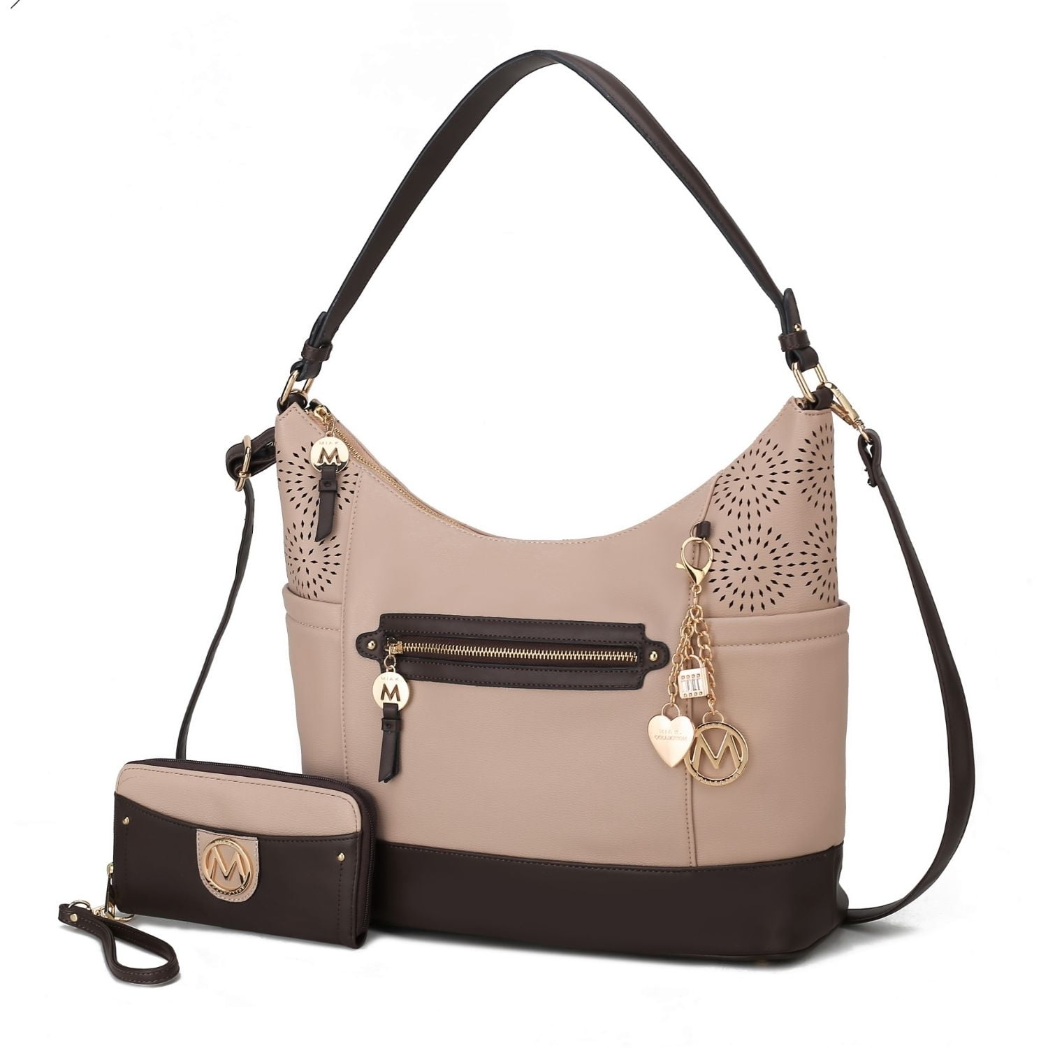 Charlotte Shoulder Handbag With Matching Wallet by Mia K