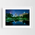 thumbnail image 1 of Charlotte Skyline & Marshall - Charlotte North Carolina Photography Cityscape Skyline Nightlife Architecture Night Sky Scenic Modern Art White Framed Wall Art Print 5 x 7 inches, 1 of 3