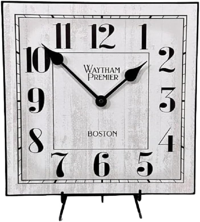 Charlotte Square Wall Clock Ultra Quiet Quartz Mechanism Hand Made in