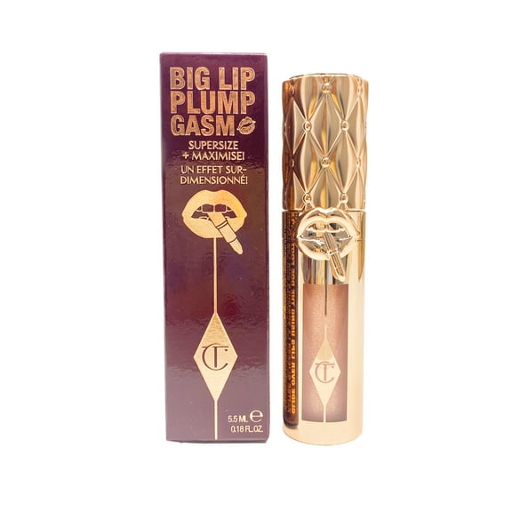 Charlotte Tilbury Big Lip Plumpgasm Lip Gloss- Nudegasm Diamonds (.18 Fl Oz)