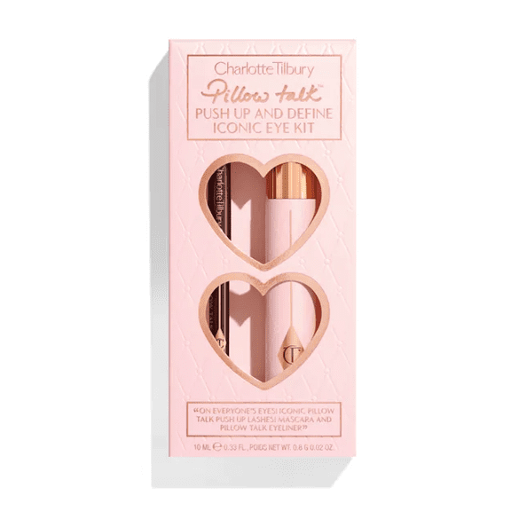 Charlotte Tilbury Pillow Talk Push Up & Define Iconic Eye Kit- Full Size Mascara + Mini Eyeliner