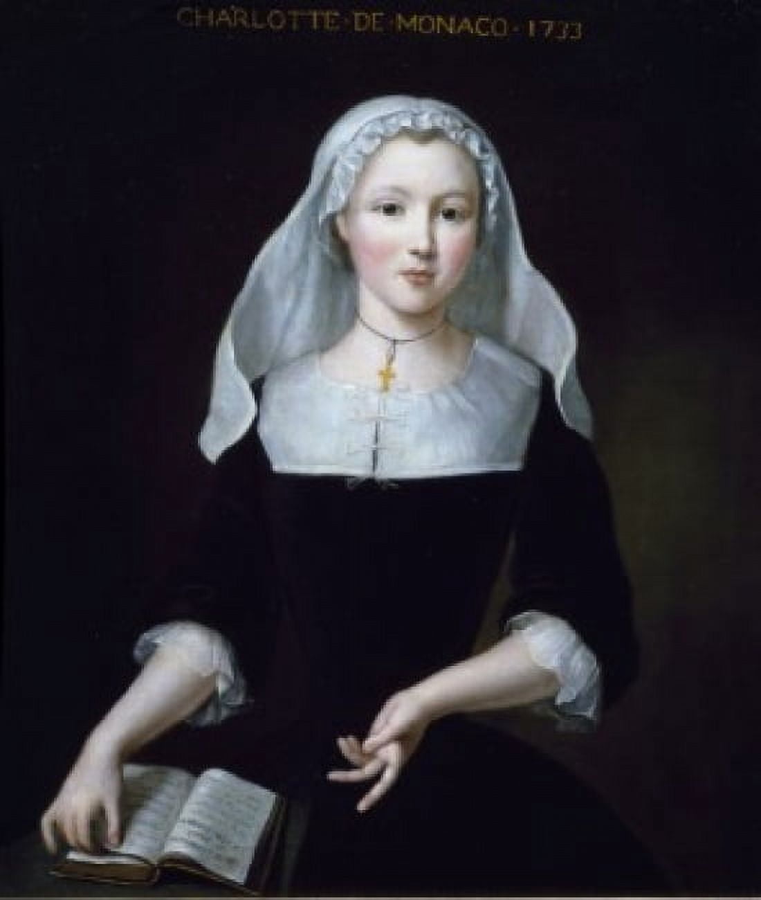 Charlotte of Monaco by Pierre Gaubert 1744 (Circa 1662-1744) Monaco Collection Grimaldi Canvas Art - Pierre Gaubert (18 x 24)
