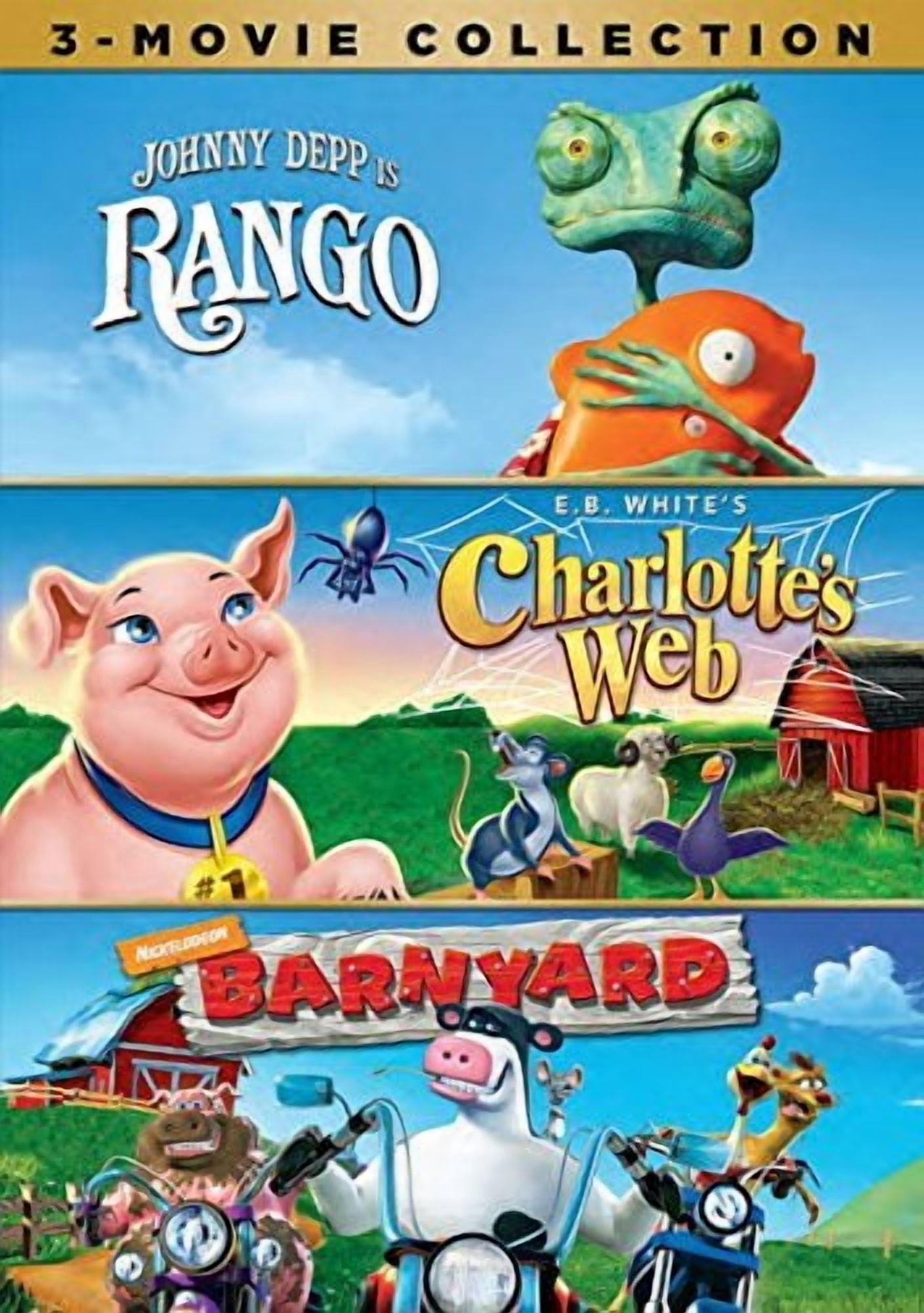 Charlottes Web / Barnyard / Rango (DVD), Paramount, Kids & Family